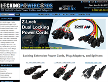 Tablet Screenshot of lockingpowercords.com